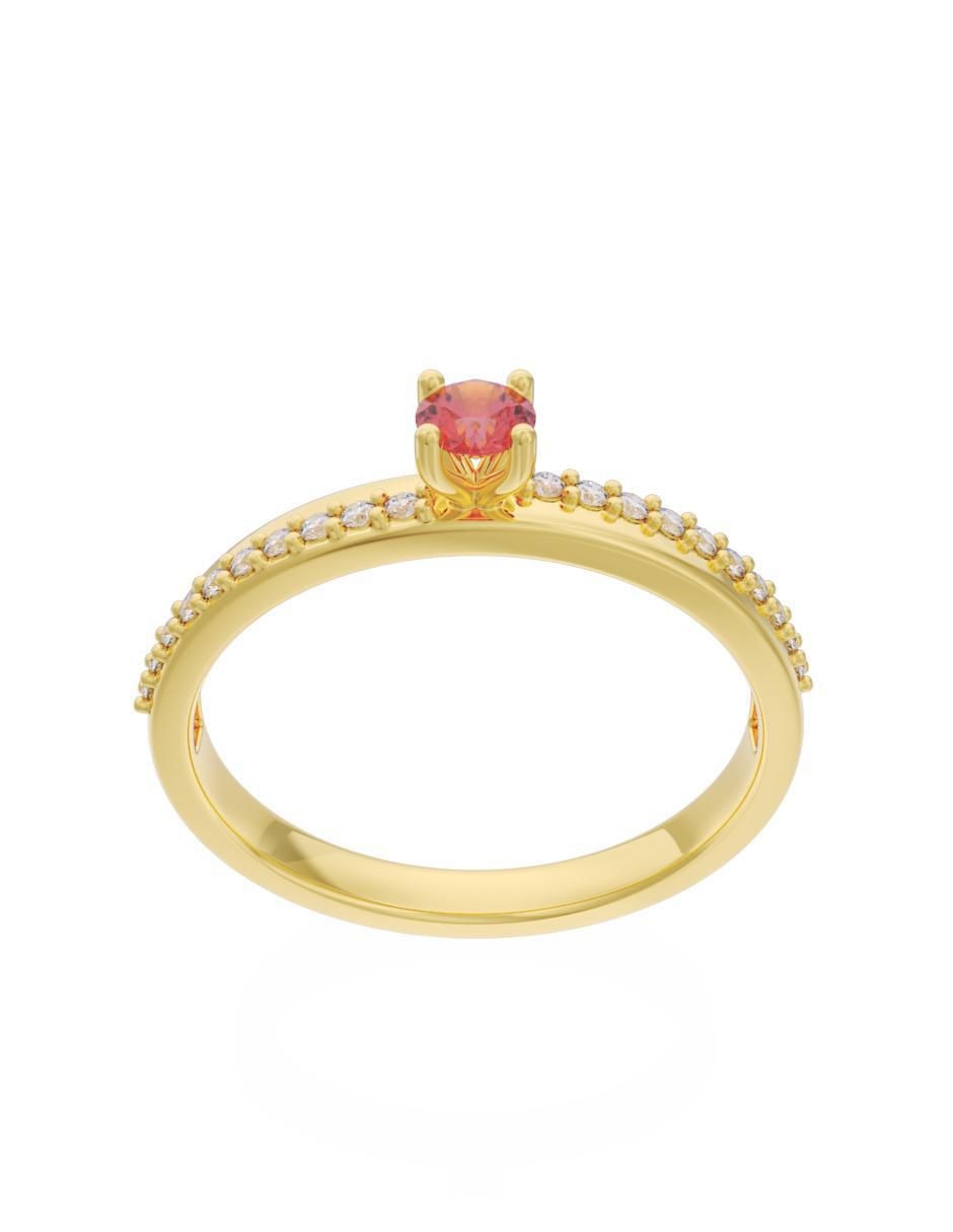 Anillo de compromiso 14 k Eternidad 3