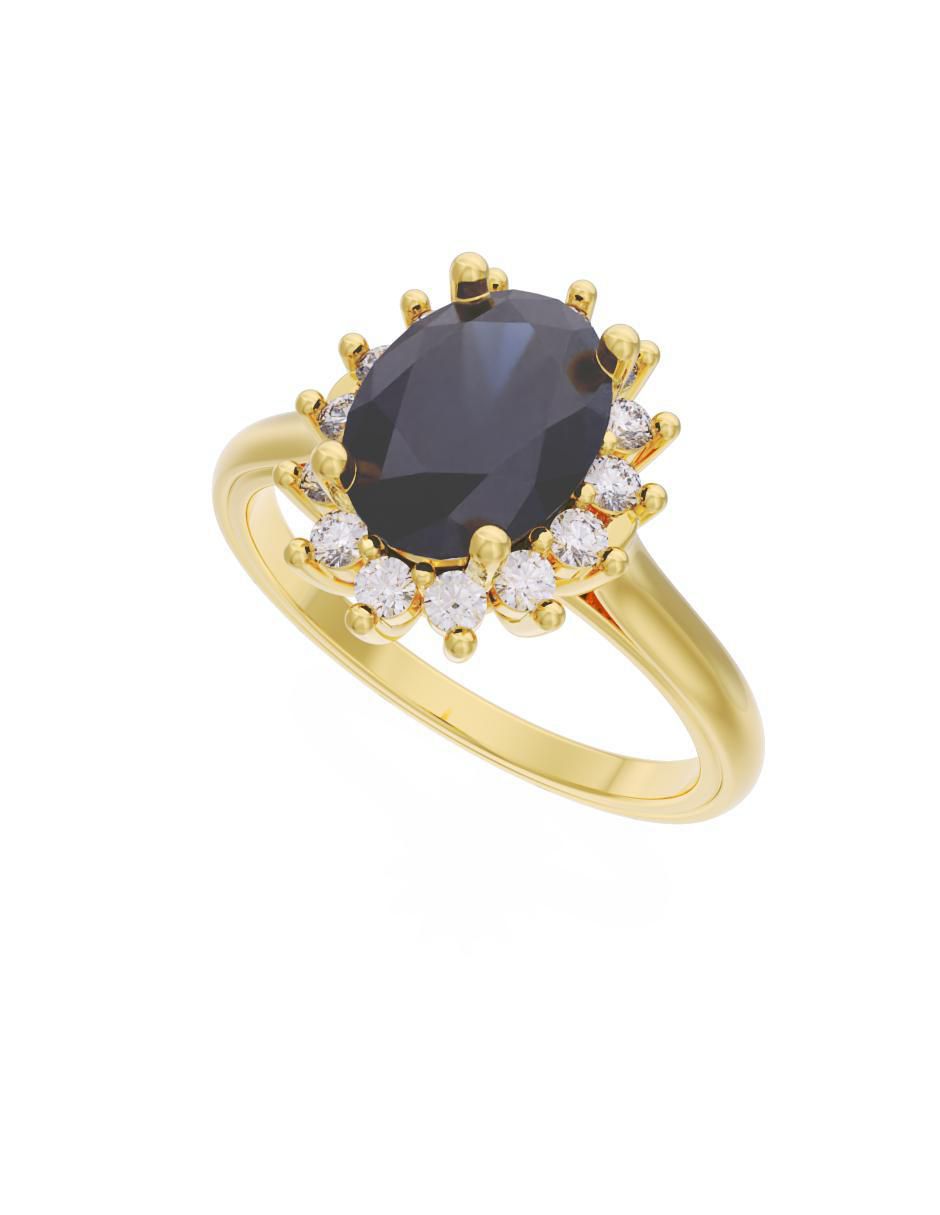 Anillo de compromiso 14 k Eternidad 4