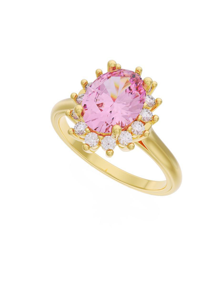 Anillo de compromiso 14 k Eternidad 4