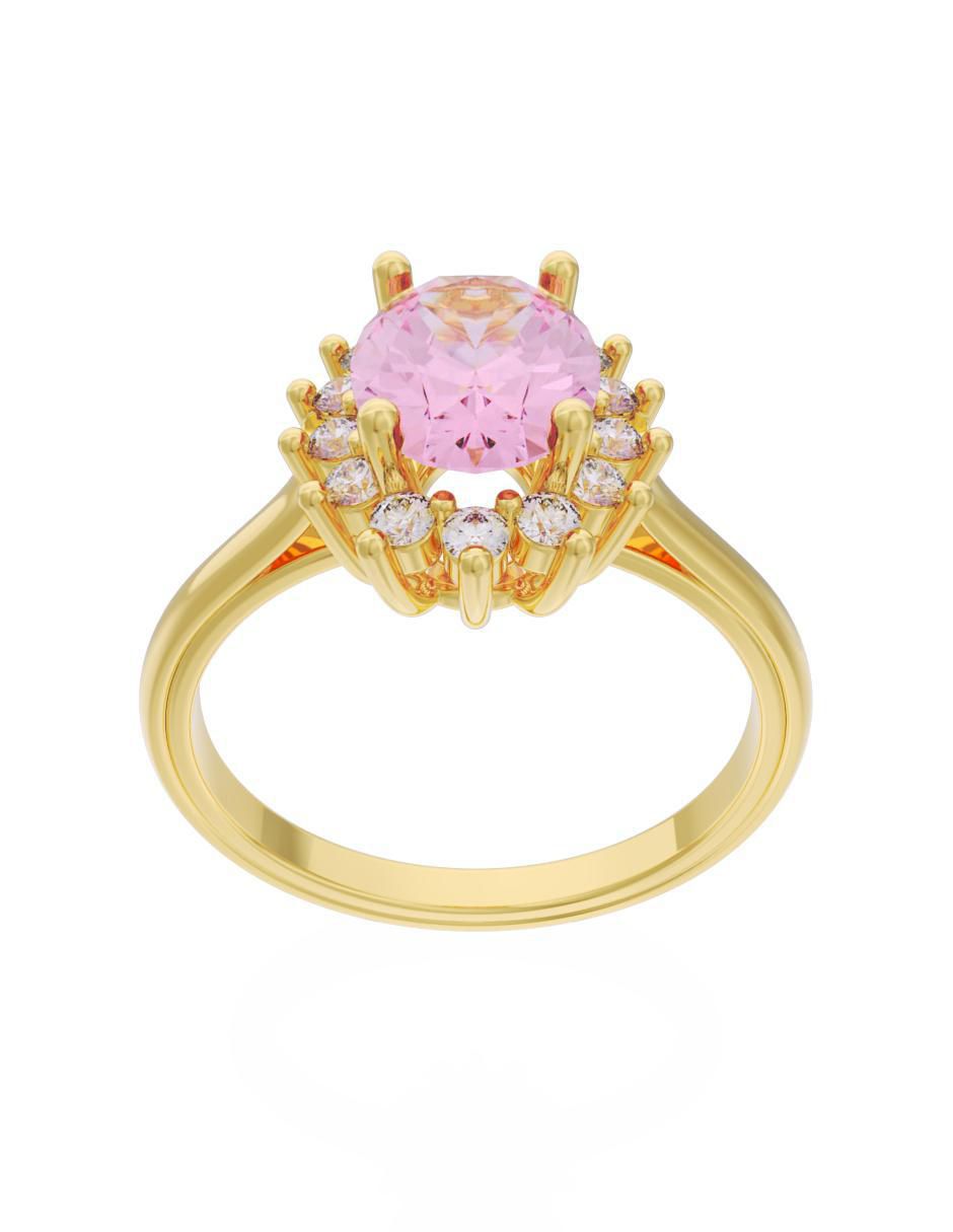 Anillo de compromiso 14 k Eternidad 3