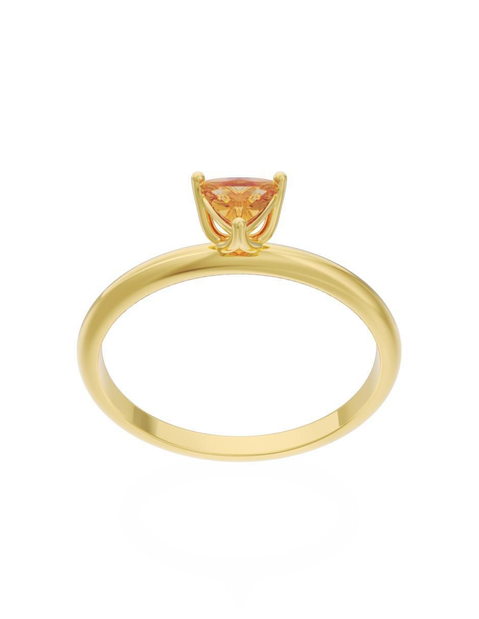 Anillo de compromiso 14 k Eternidad 4