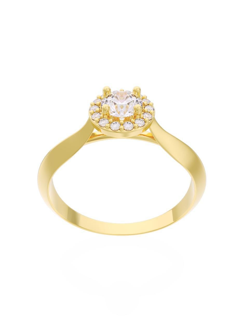 Anillo de compromiso 10 k Eternidad 3