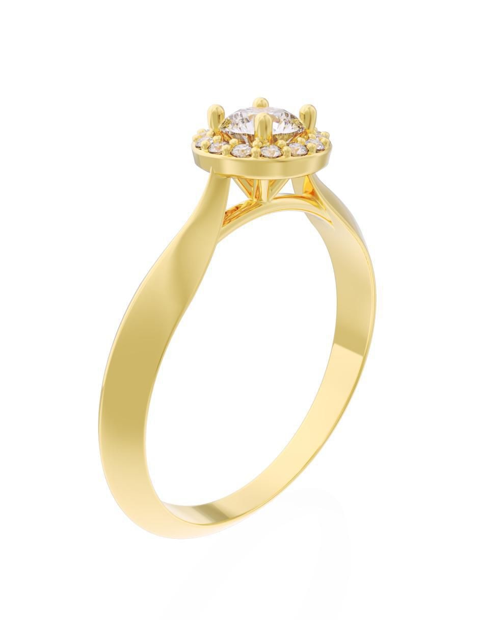 Anillo de compromiso 10 k Eternidad 2