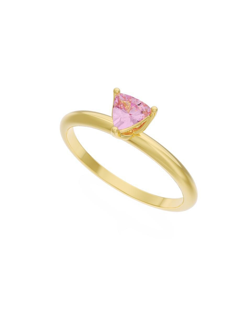 Anillo de compromiso 14 k Eternidad 4