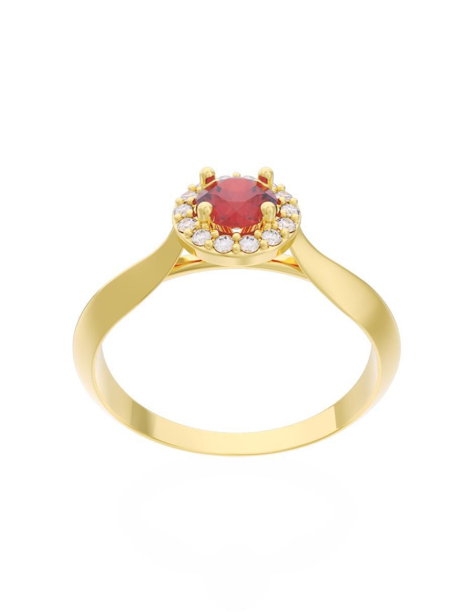 Anillo de compromiso 10 k Eternidad 3