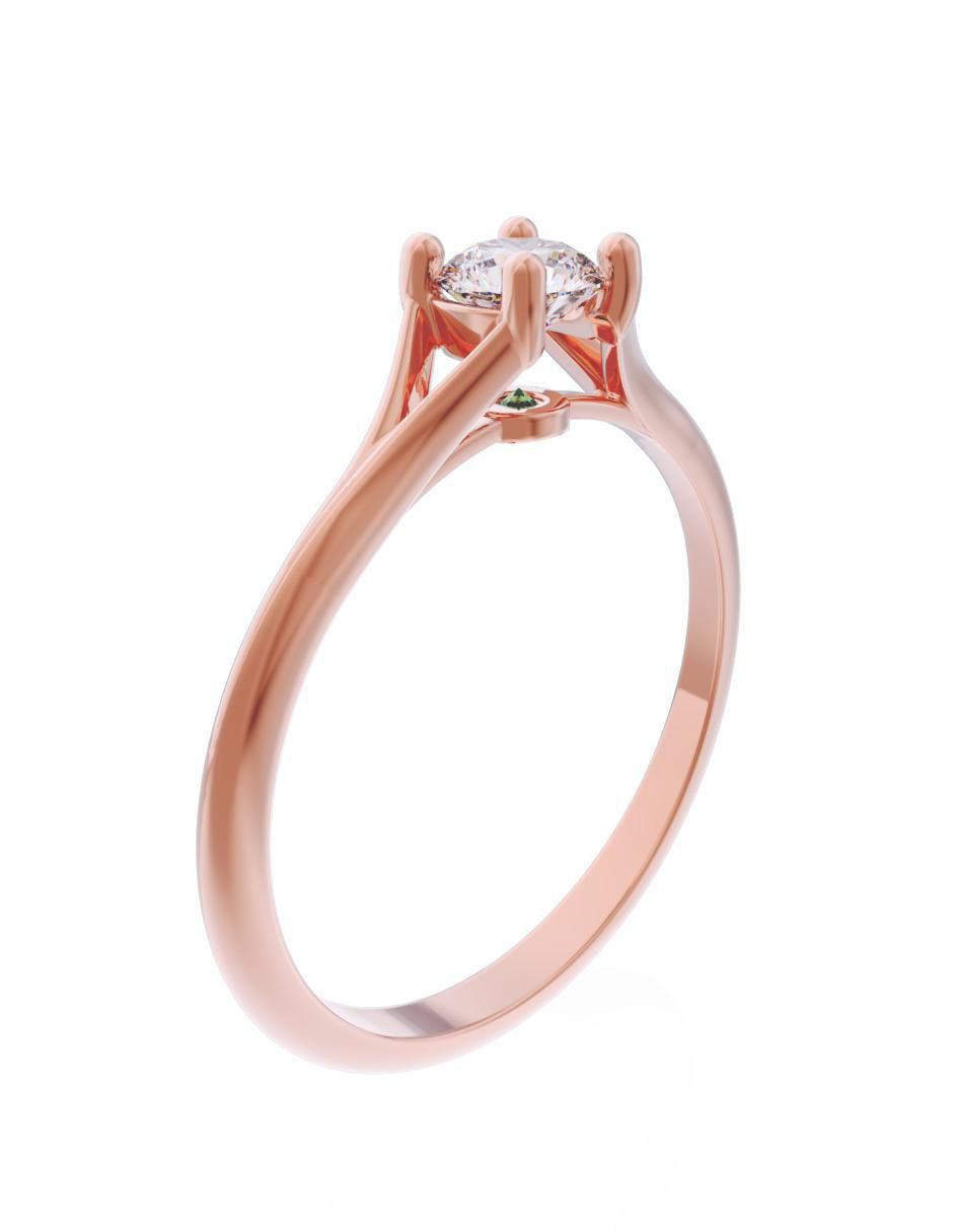 Anillo de compromiso 10 k Eternidad 4