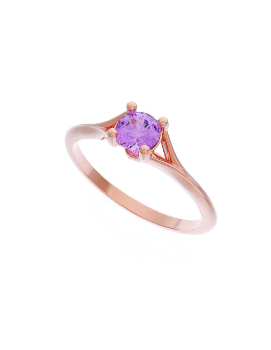 Anillo de compromiso 10 k Eternidad 2