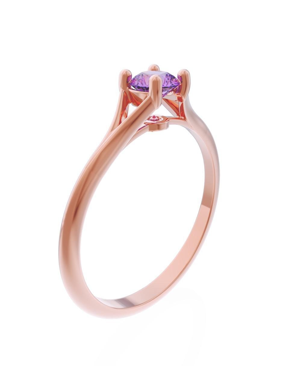 Anillo de compromiso 10 k Eternidad 4