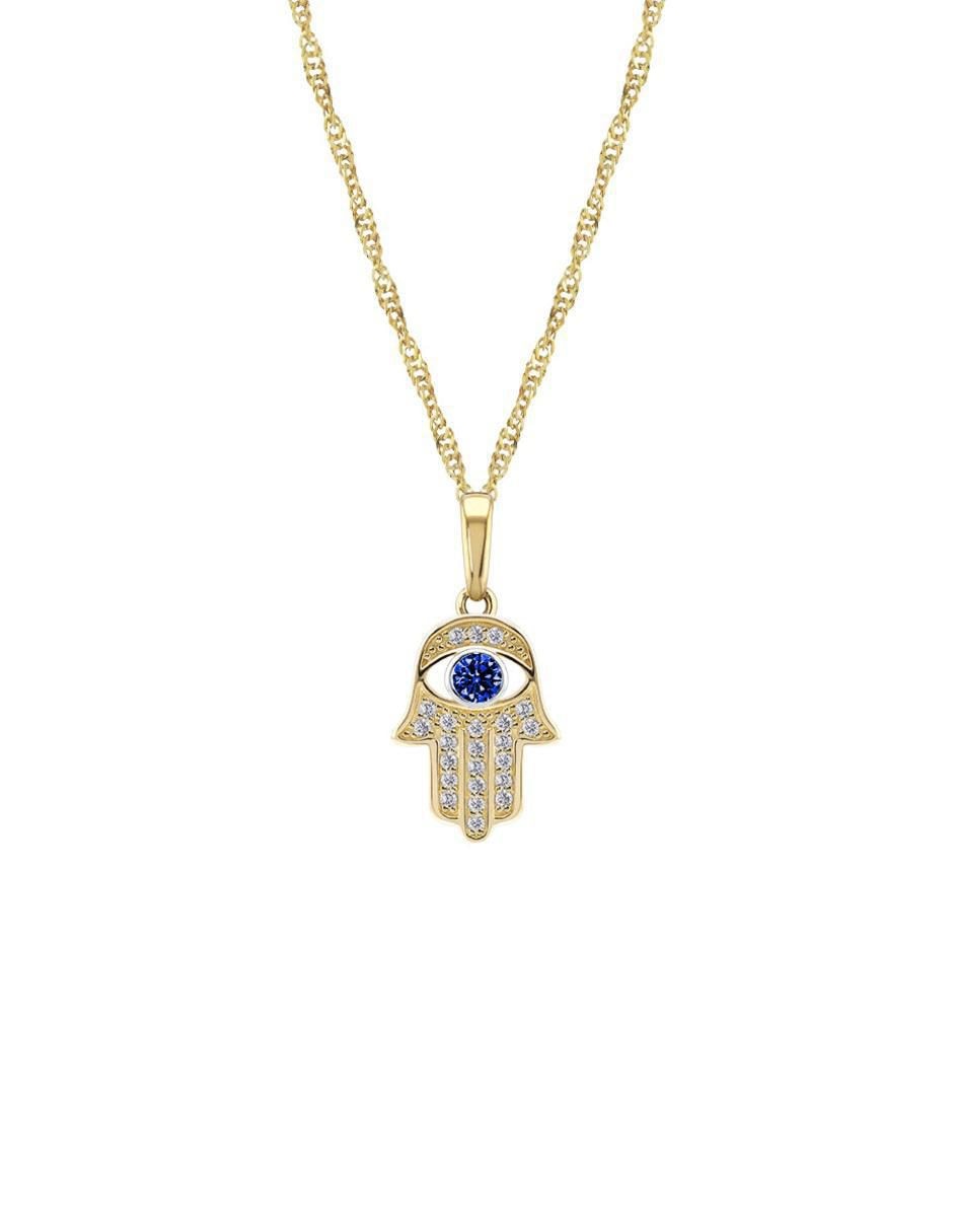 Collar con dije mano de fátima de oro 10 K 5