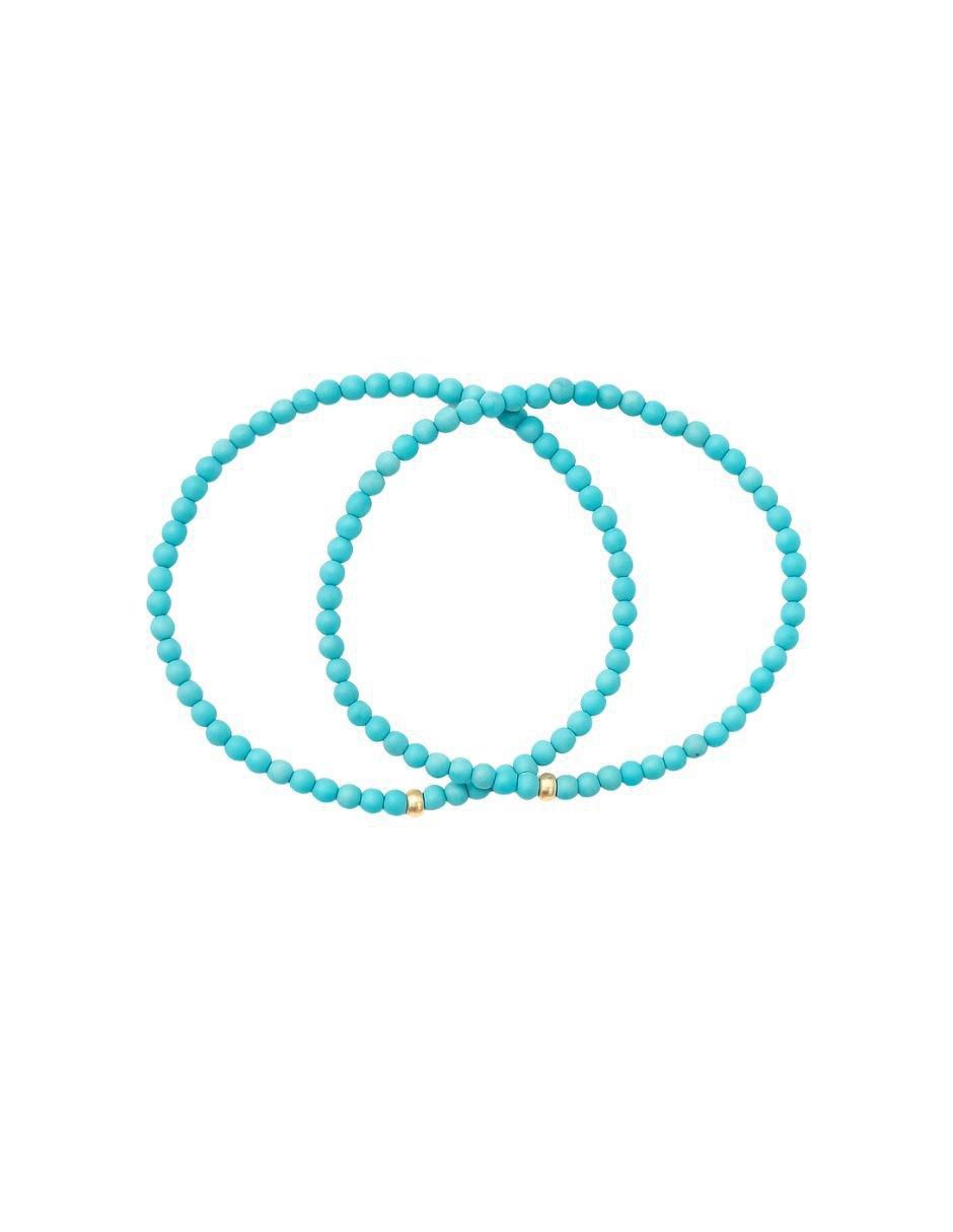 Pulsera de oro con Turquesa 10 K 1