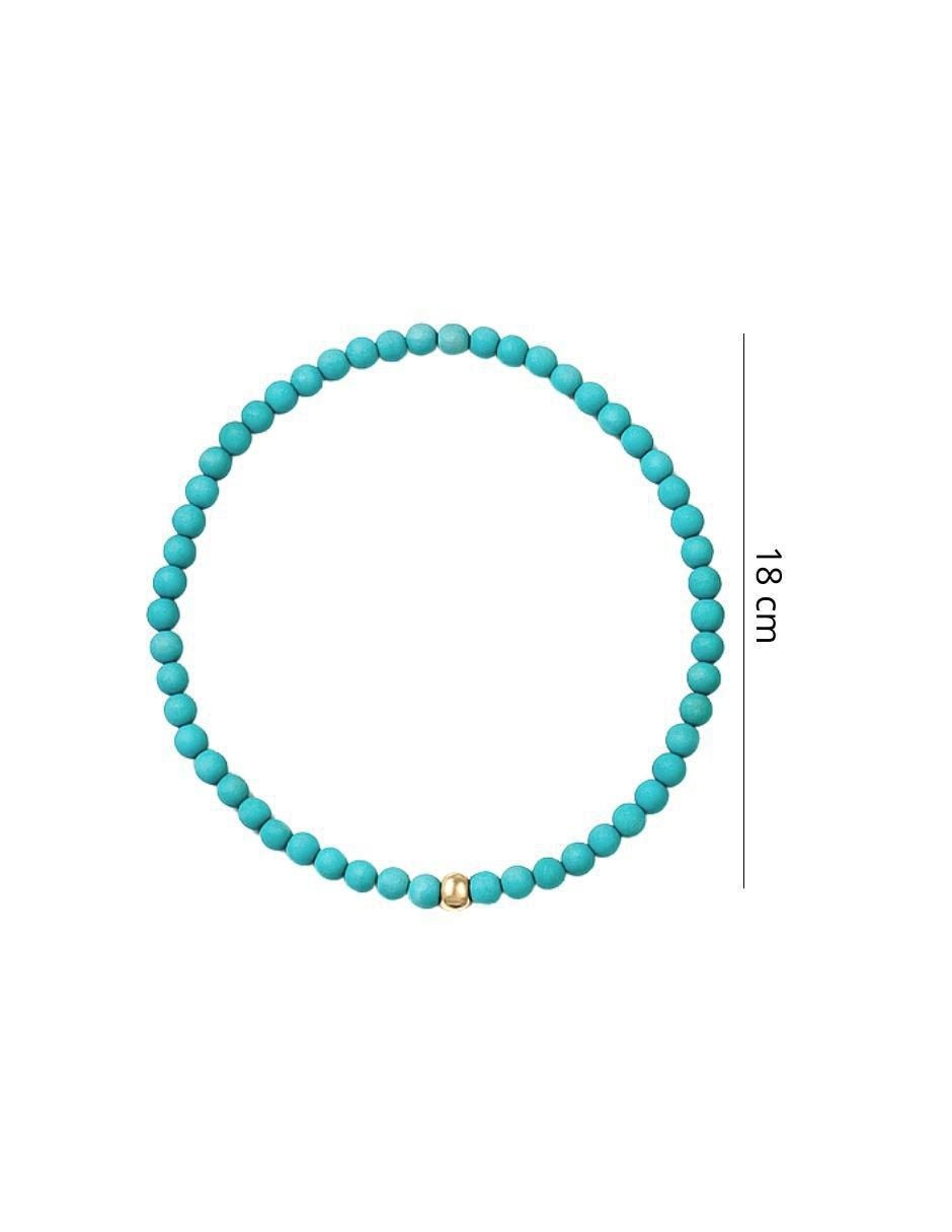 Pulsera de oro con Turquesa 10 K 4