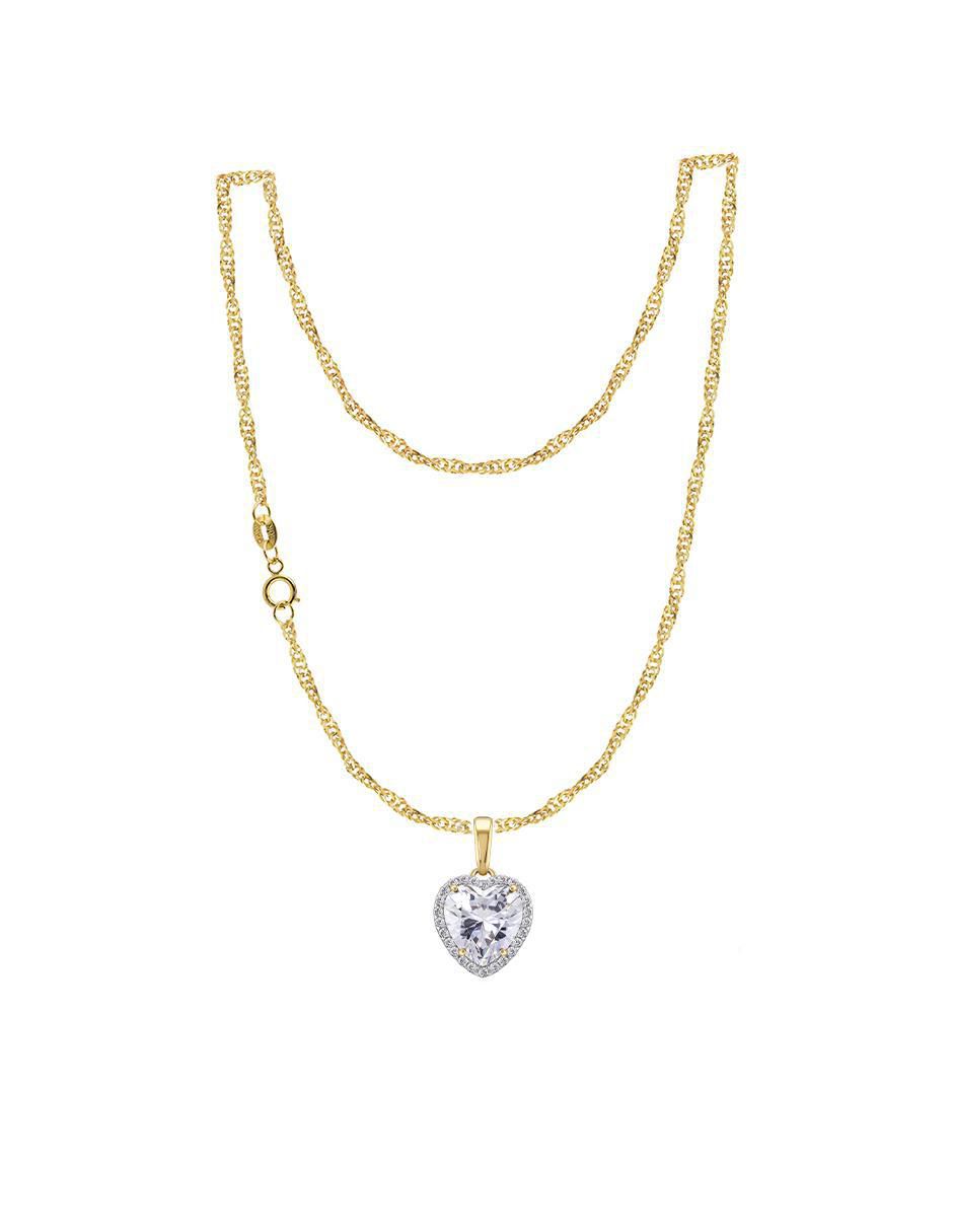Collar con dije de corazón de oro 10 K Collar con dije de corazón de oro 10 K