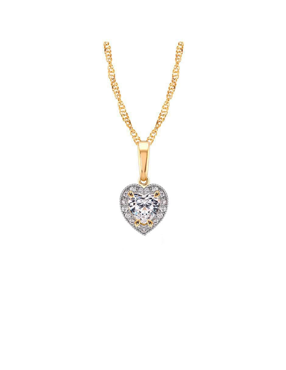 Collar con dije corazón de oro 10 K 4