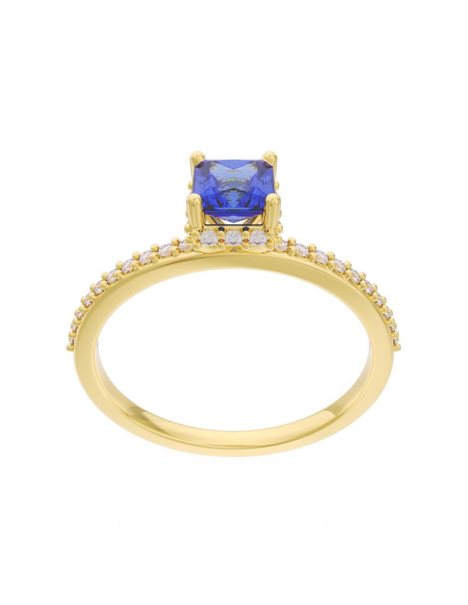 Anillo de compromiso 10 k Eternidad 3
