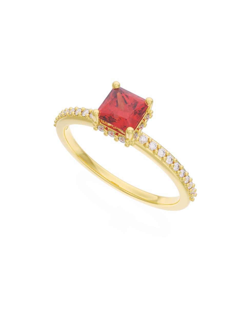 Anillo de compromiso 10 k Eternidad 4