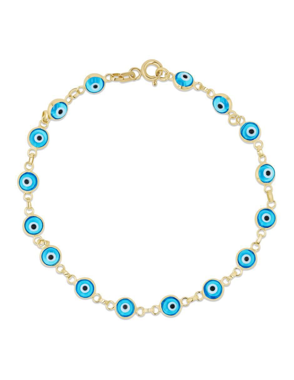 Pulsera de oro amarillo 14 K acabado brillante