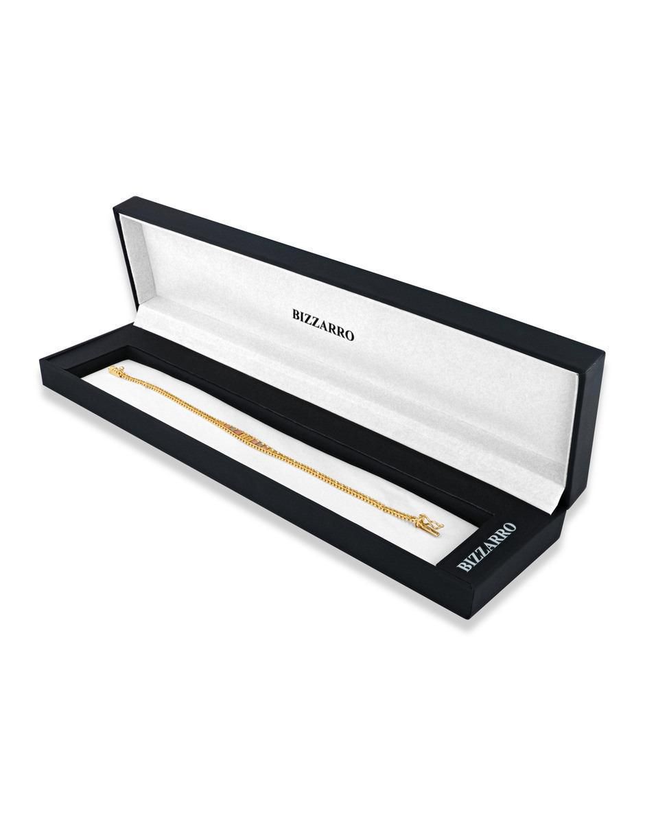 Pulsera de oro florentino 14 k con acabado brillante 2