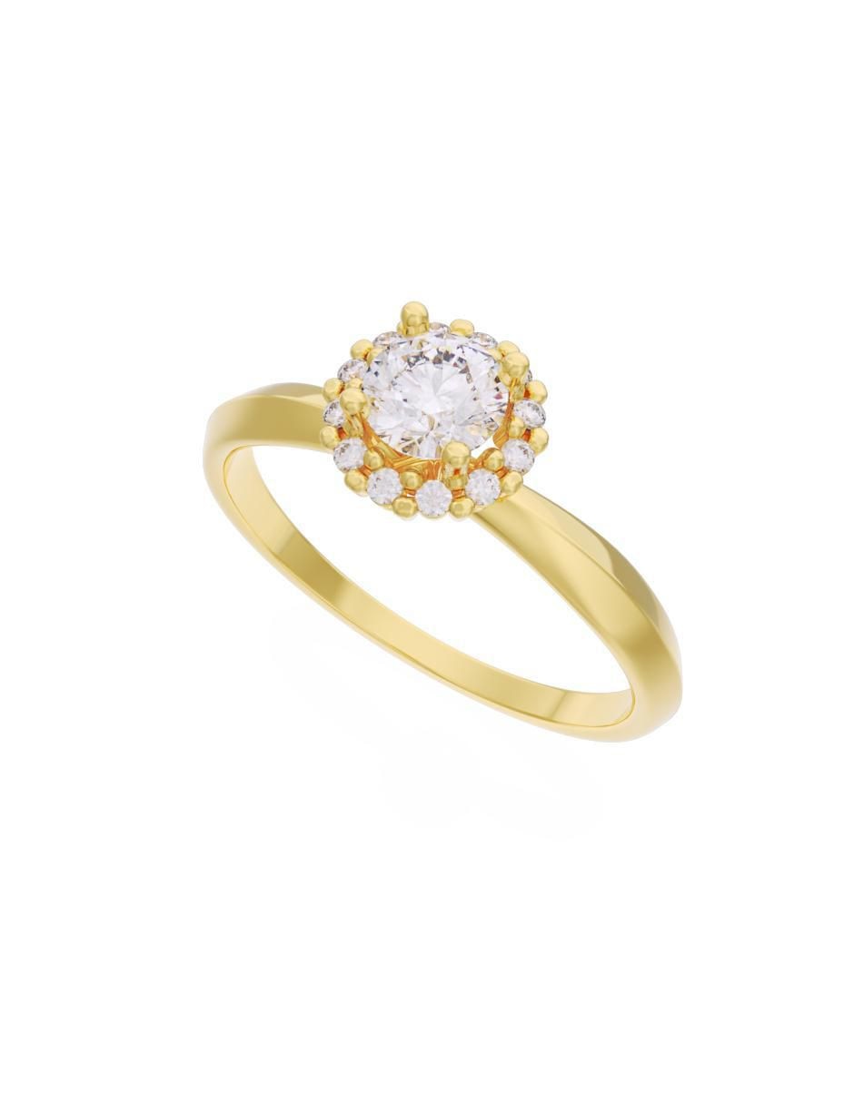 Anillo de compromiso 10 k Eternidad 4