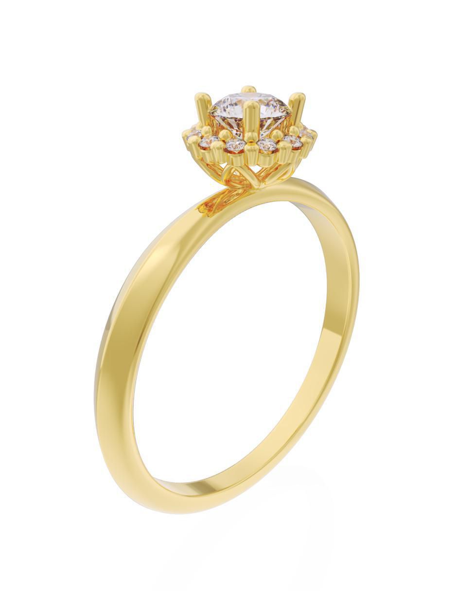 Anillo de compromiso 10 k Eternidad 2