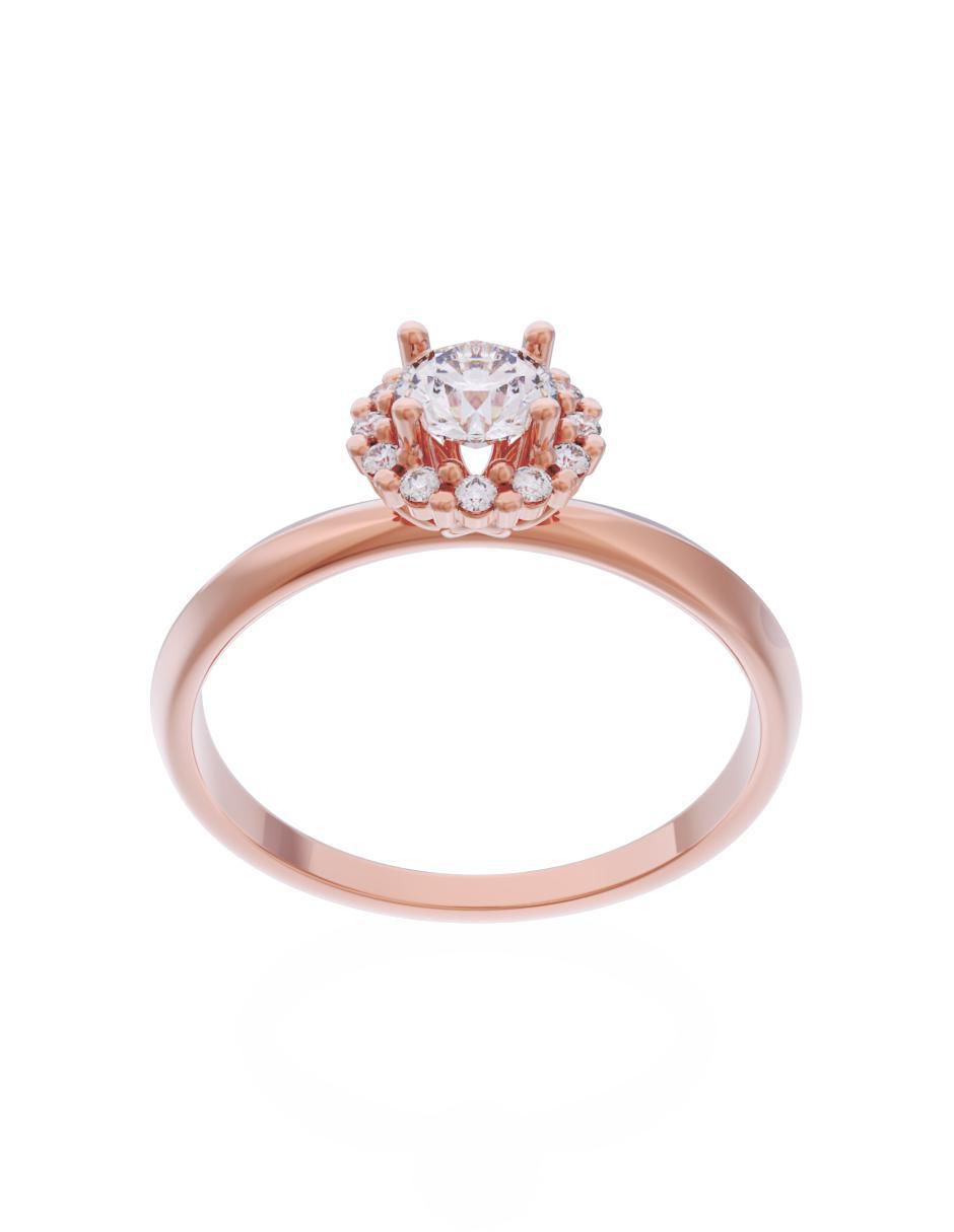 Anillo de compromiso 10 k Eternidad 3