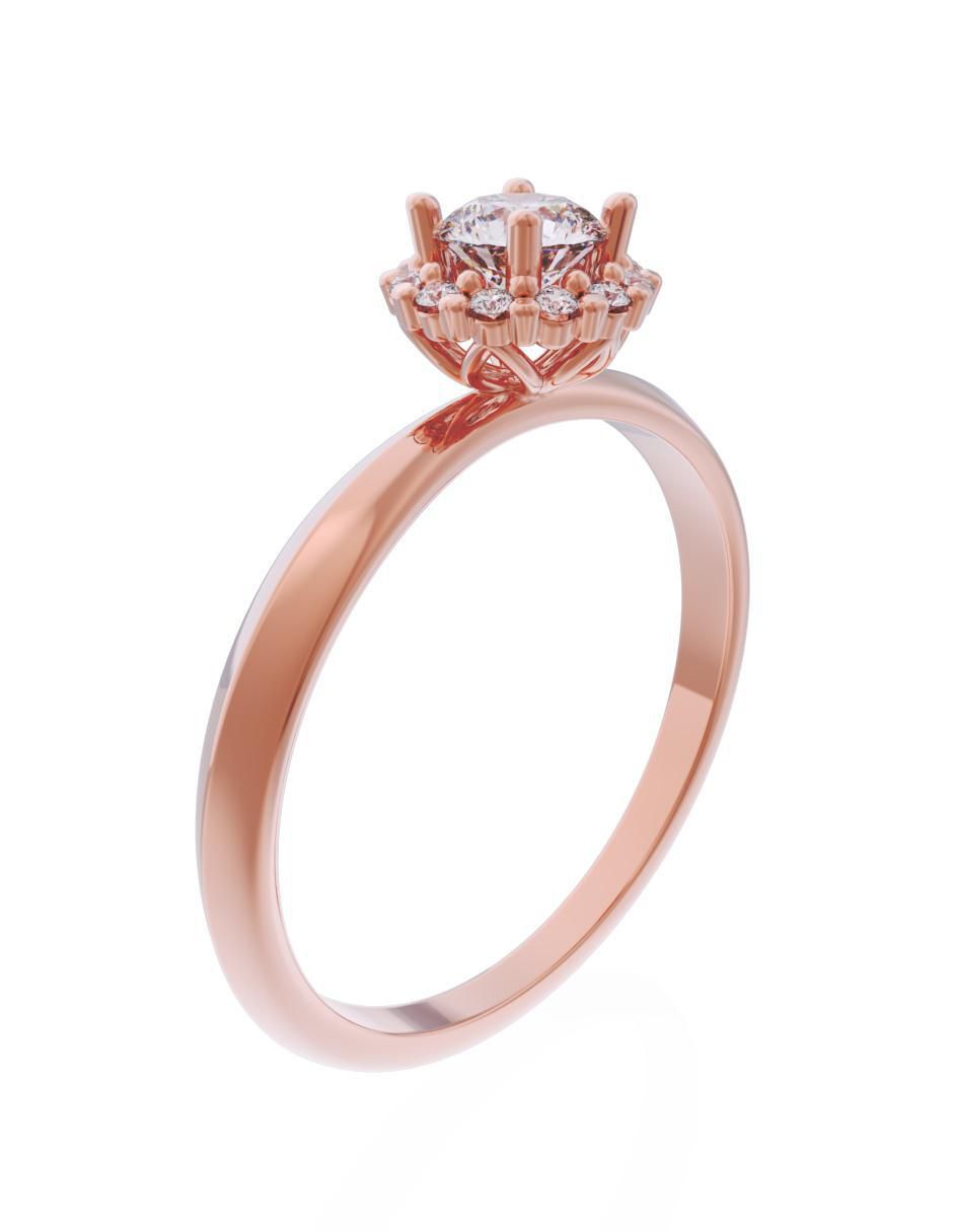 Anillo de compromiso 10 k Eternidad 4