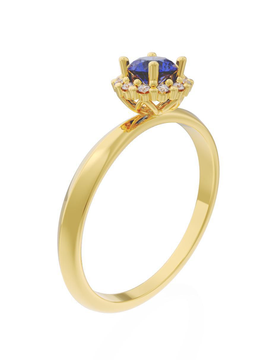 Anillo de compromiso 10 k Eternidad 2