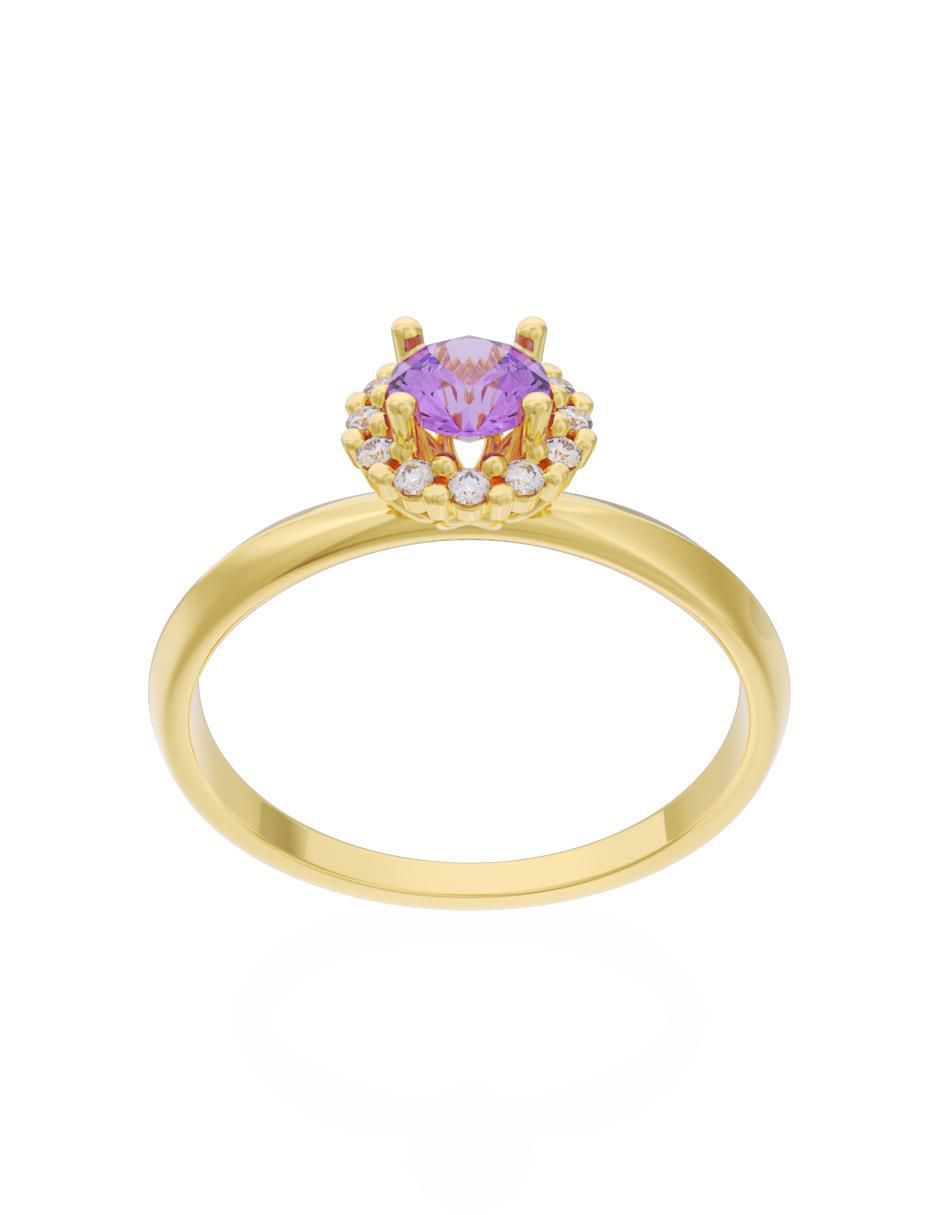 Anillo de compromiso 10 k Eternidad 3