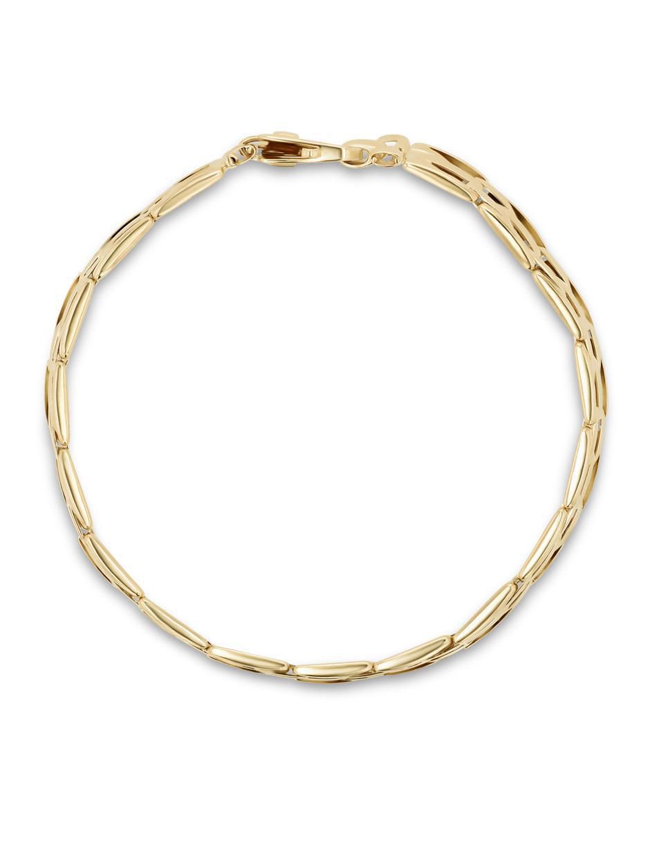 Pulsera de oro amarillo 14 k con acabado brillante 1