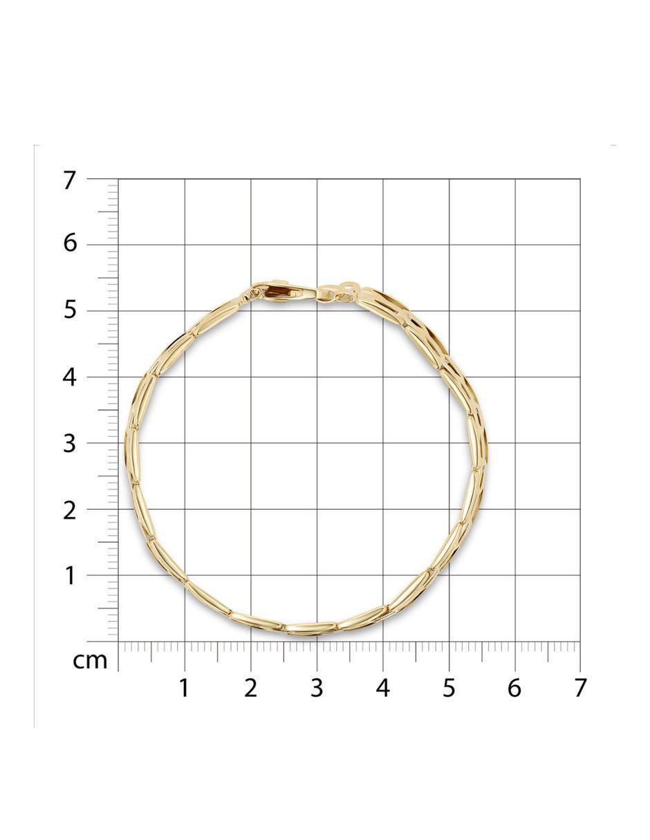 Pulsera de oro amarillo 14 k con acabado brillante 5