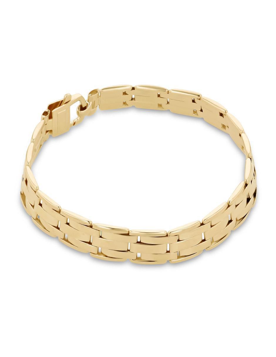 Pulsera de oro amarillo 14 k con acabado brillante 2