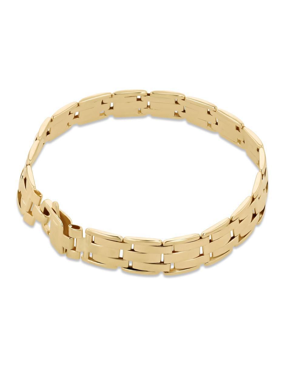 Pulsera de oro amarillo 14 k con acabado brillante 3