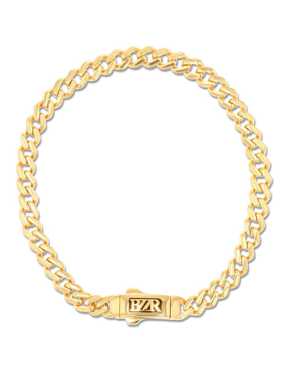 Pulsera de oro amarillo 14 k con acabado brillante 1