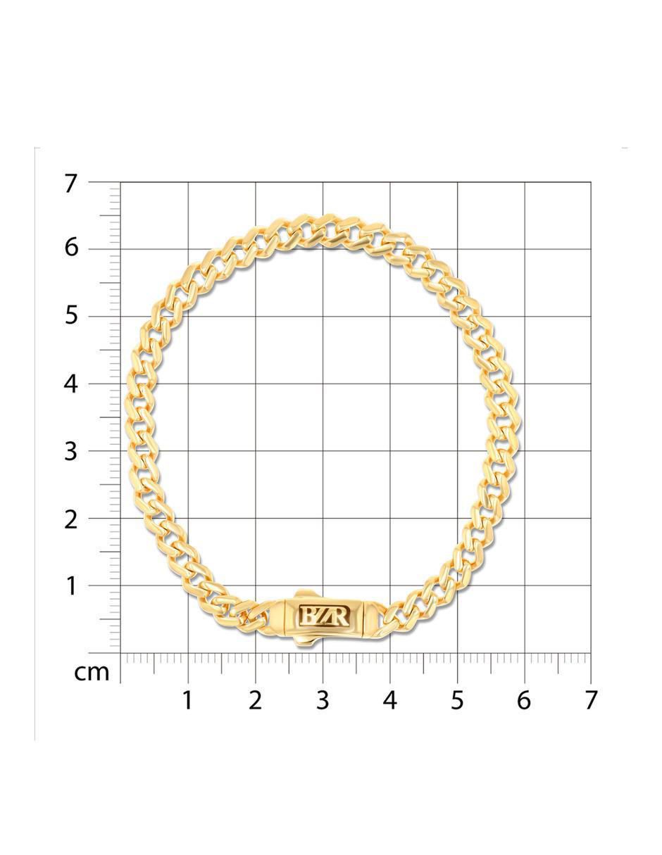 Pulsera de oro amarillo 14 k con acabado brillante 5