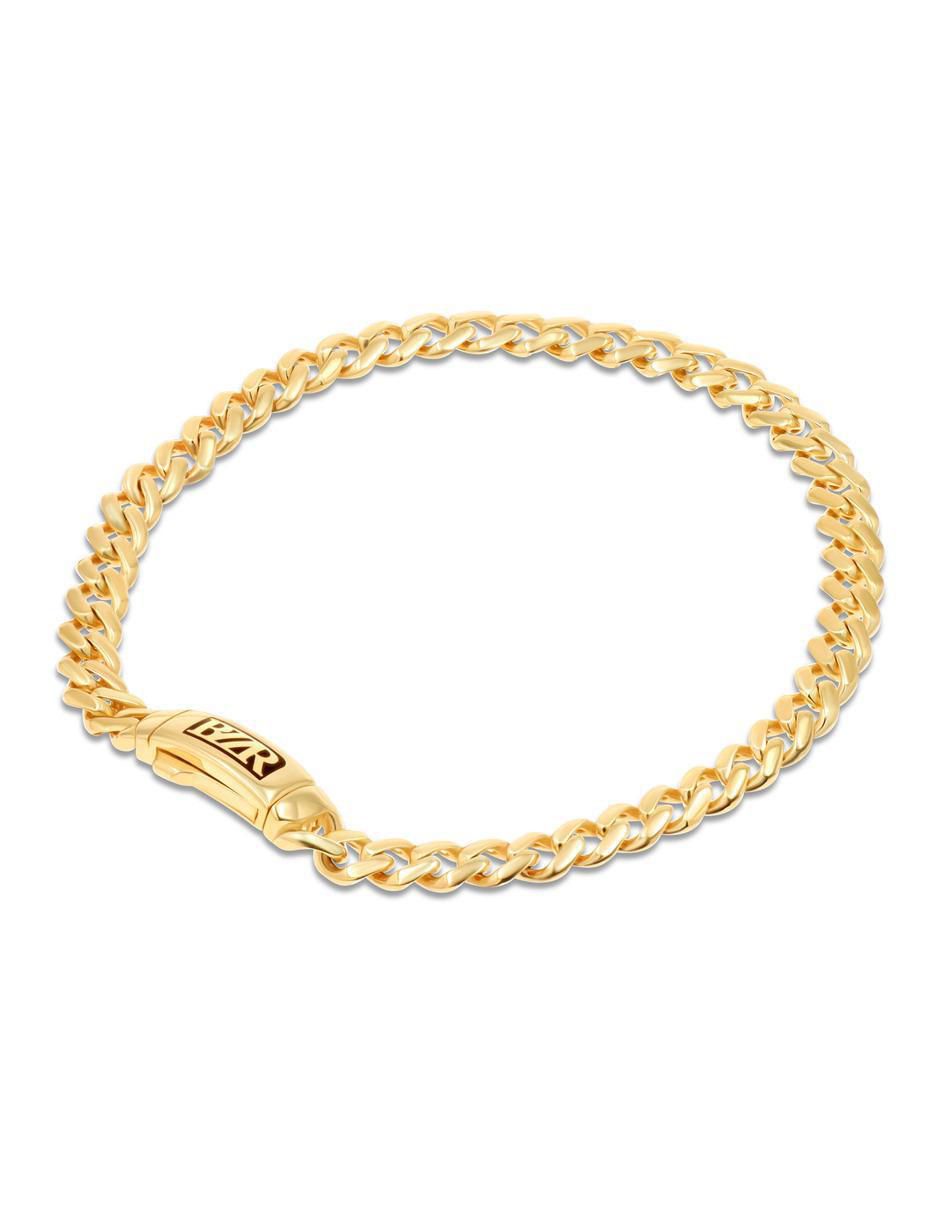 Pulsera de oro amarillo 14 k con acabado brillante 2