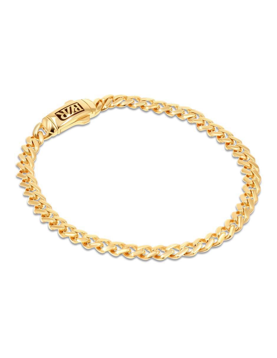 Pulsera de oro amarillo 14 k con acabado brillante 3