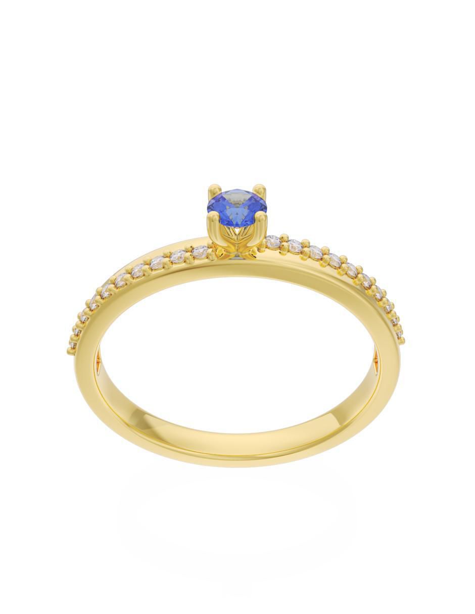 Anillo de compromiso 10 k Eternidad 3