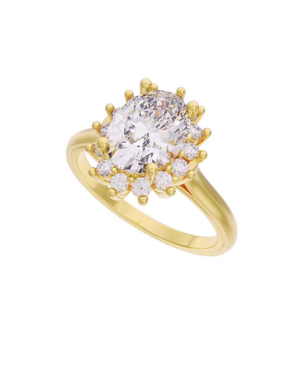 Anillo de compromiso 10 k Eternidad 4