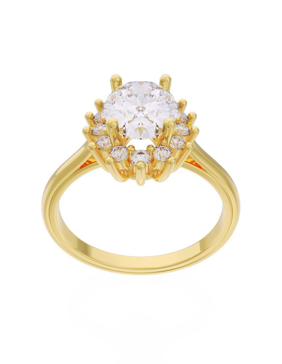 Anillo de compromiso 10 k Eternidad 3