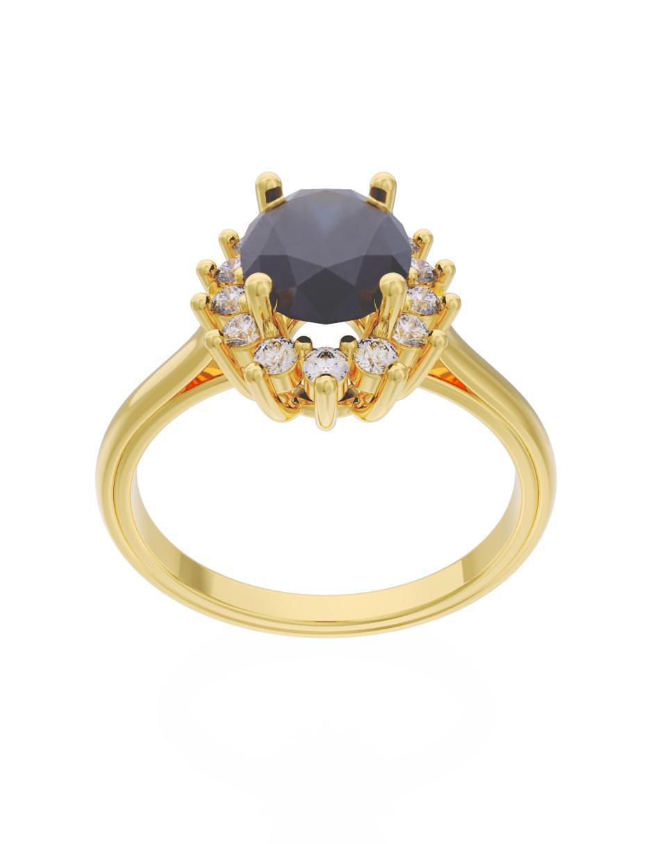 Anillo de compromiso 10 k Eternidad 3