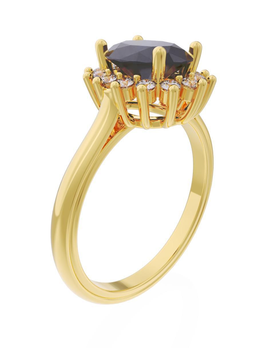 Anillo de compromiso 10 k Eternidad 2