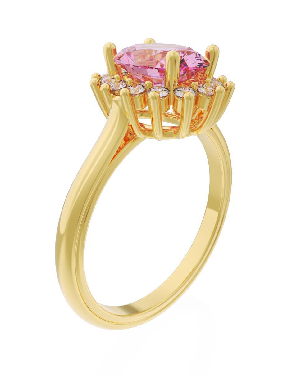 Anillo de compromiso 10 k Eternidad 2