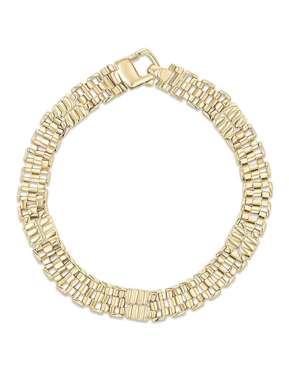 Pulsera de oro amarillo 14 K acabado brillante