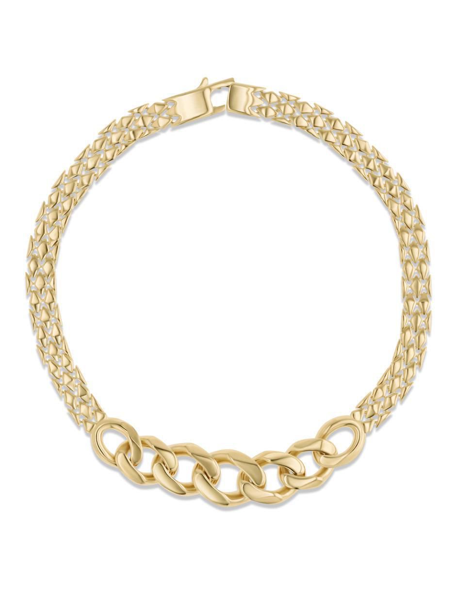 Pulsera de oro amarillo 14 K acabado brillante Pulsera de oro amarillo 14 K acabado brillante