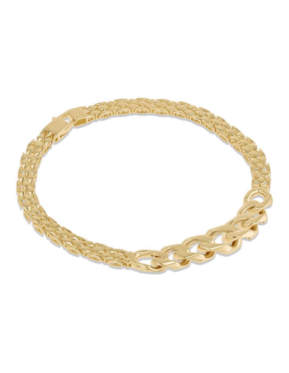 Pulsera de oro amarillo 14 K acabado brillante 2