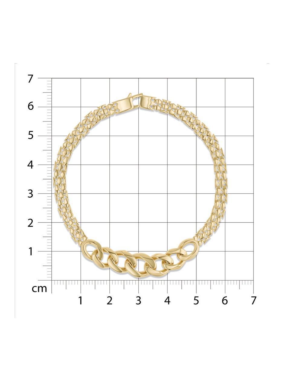 Pulsera de oro amarillo 14 K acabado brillante 5