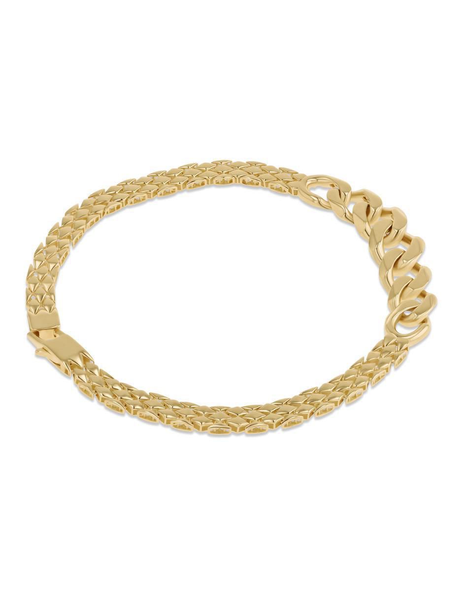 Pulsera de oro amarillo 14 K acabado brillante 3