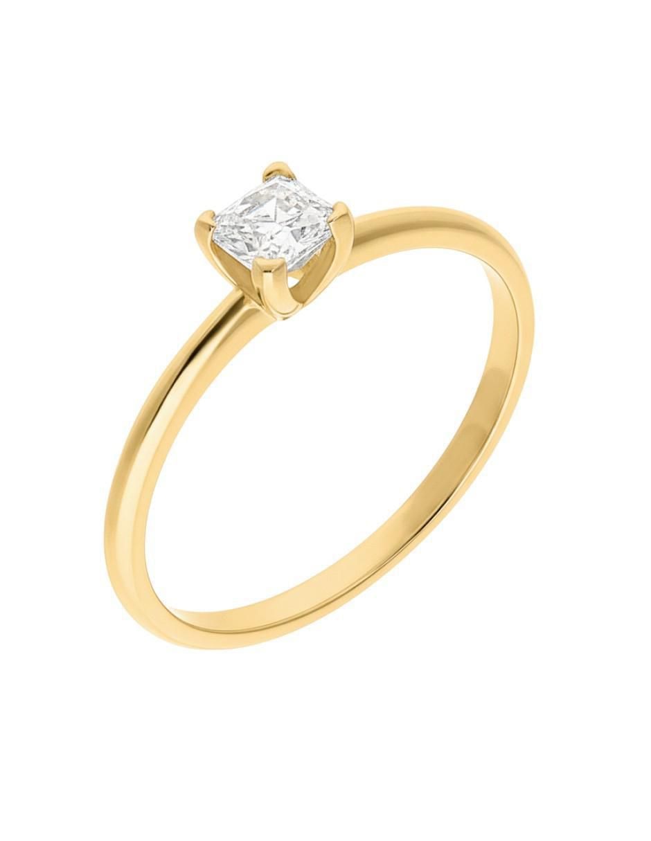 Anillo circular 10 k de oro zirconia brillante Anillo circular 10 k de oro zirconia brillante