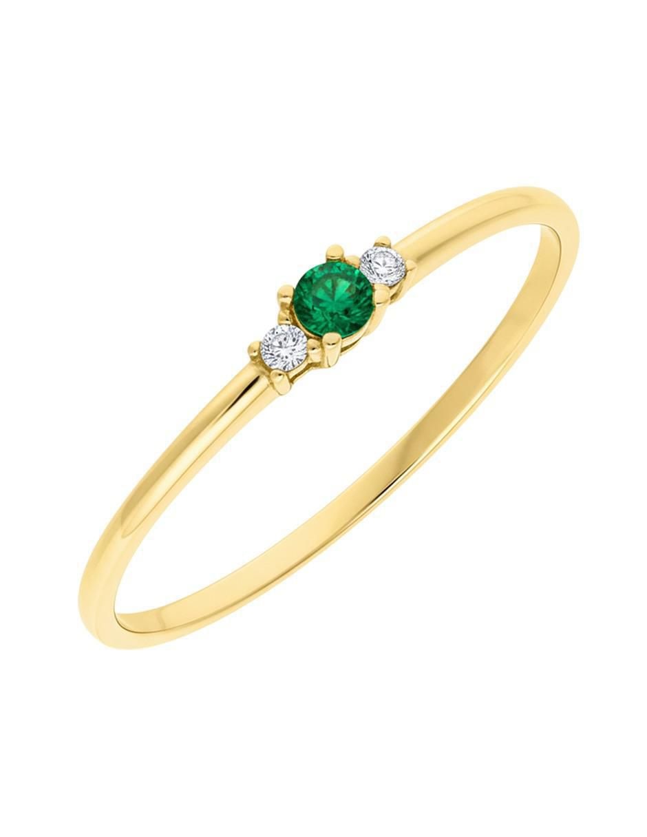 Anillo circular 10 k de oro zirconia brillante Anillo circular 10 k de oro zirconia brillante