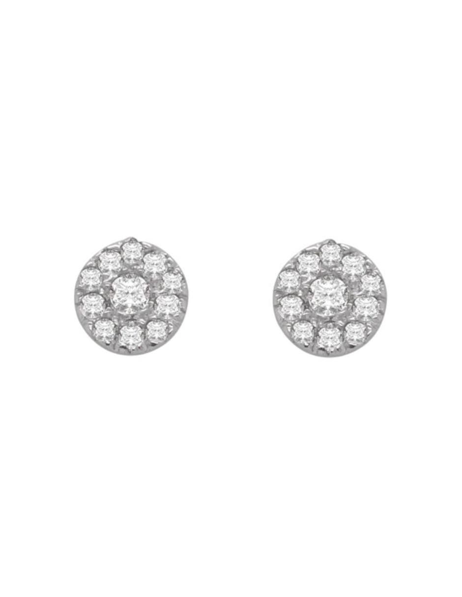 Aretes Melisandre de oro 14 K con acabado brillante diamante 1