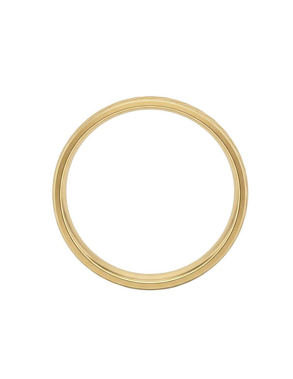 Anillo redondo 10 k de oro brillante 3
